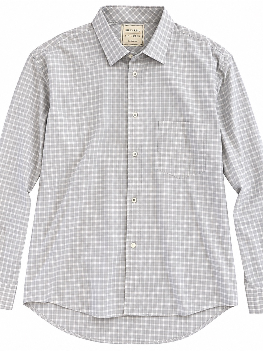 Billy Reid Standard Cut Men’s XL Gray Plaid Button Down Shirt